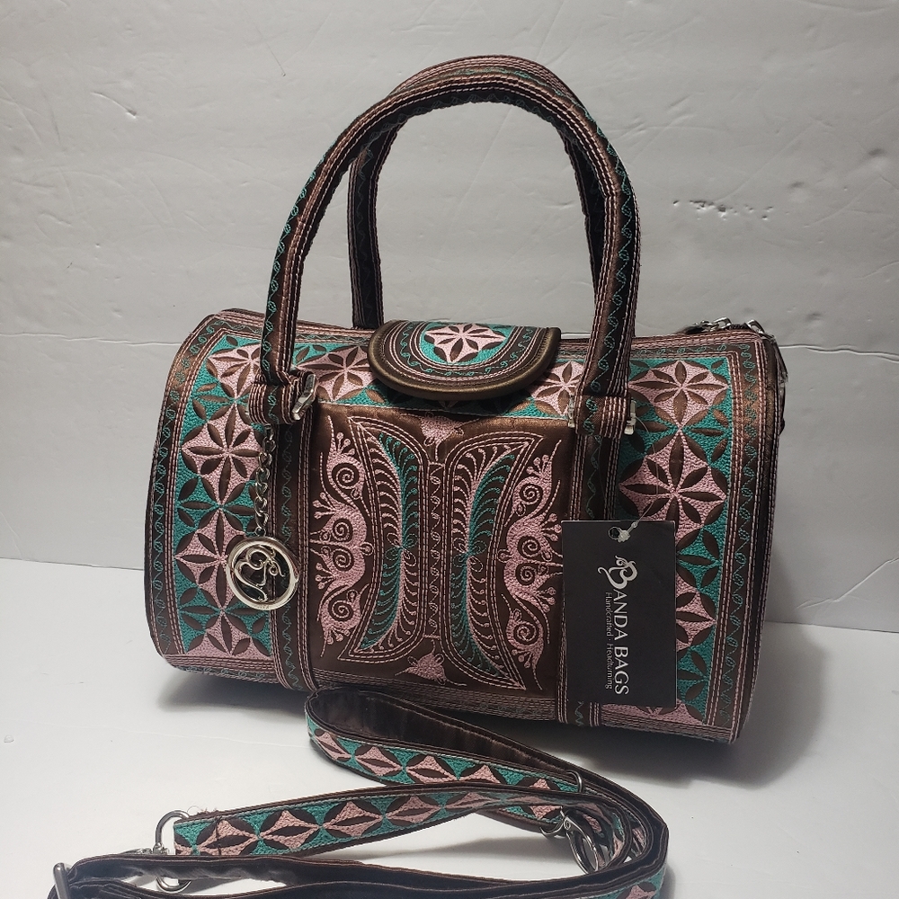 NEW! BANDA BAGS "Jannat Nano" Embroidered Bag